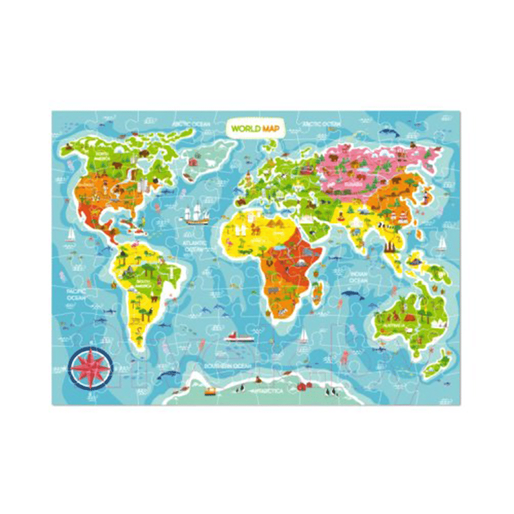 DodoDodo Puzzle Map Of The World – Παγκόσμιος Χάρτης 100 Τμχpapell.gr