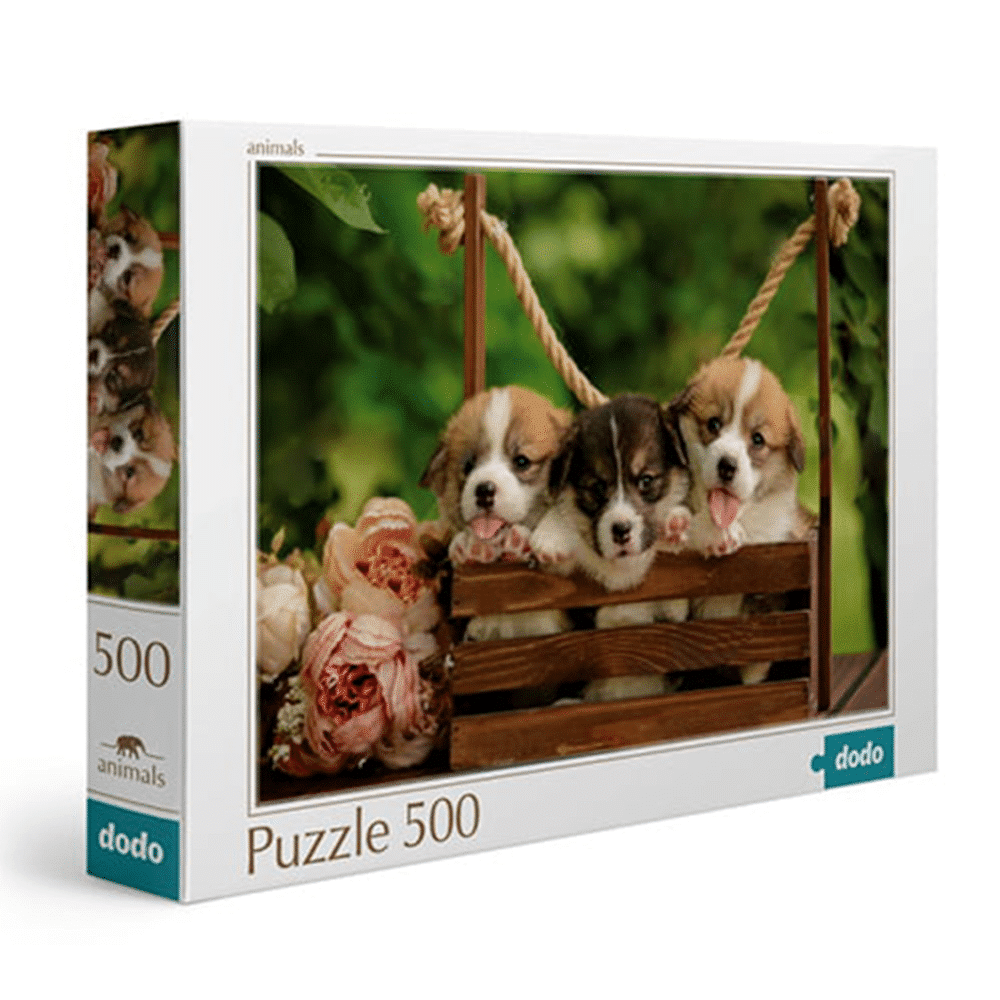 DODODodo Puzzle Welsh Corgi Puppies – Κουτάβια Κόργκι 500 Τμχpapell.gr