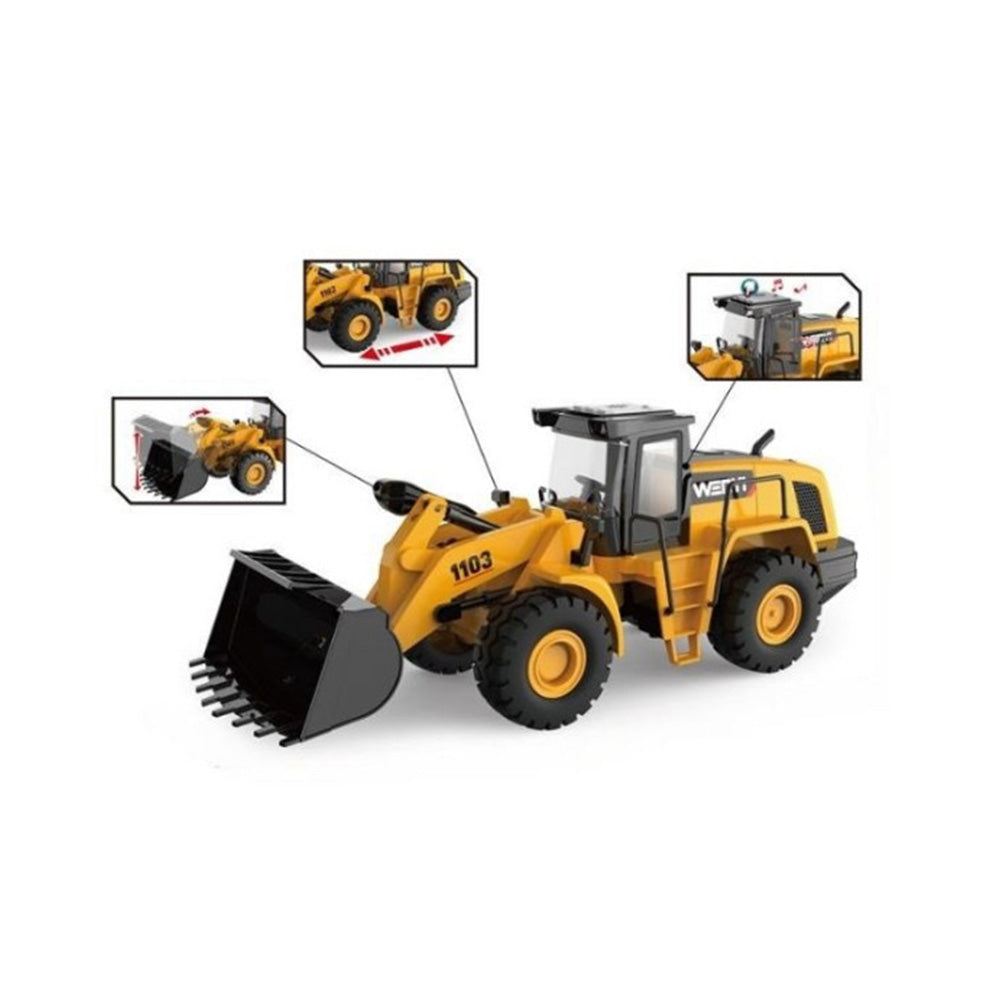 Δομικό Όχημα Εκσκαφέας Friction 1:10 Με Ήχο & Φως 41X14X16εκ