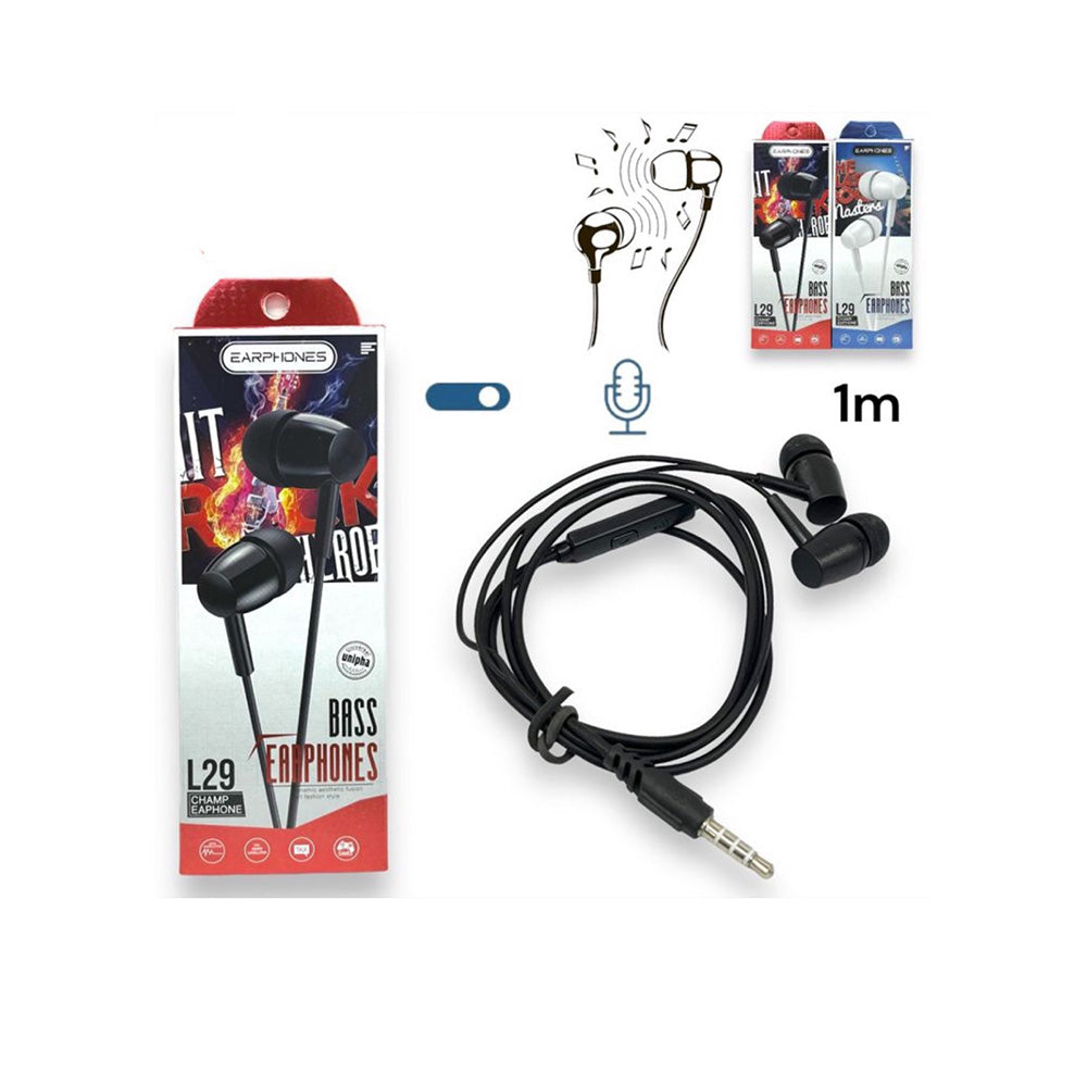 Ακουστικά Bass Earphones 1m