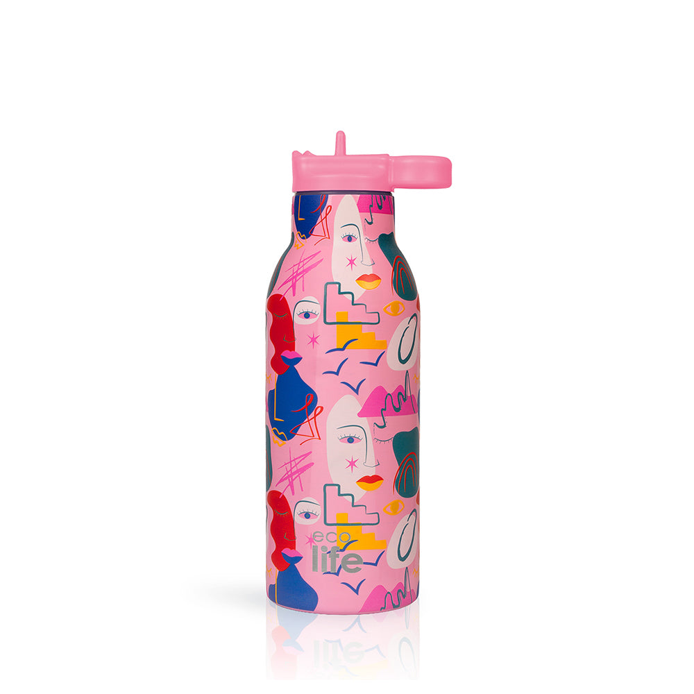 Ecolife Ανοξείδωτο Παγούρι Θερμός Faces 550ml