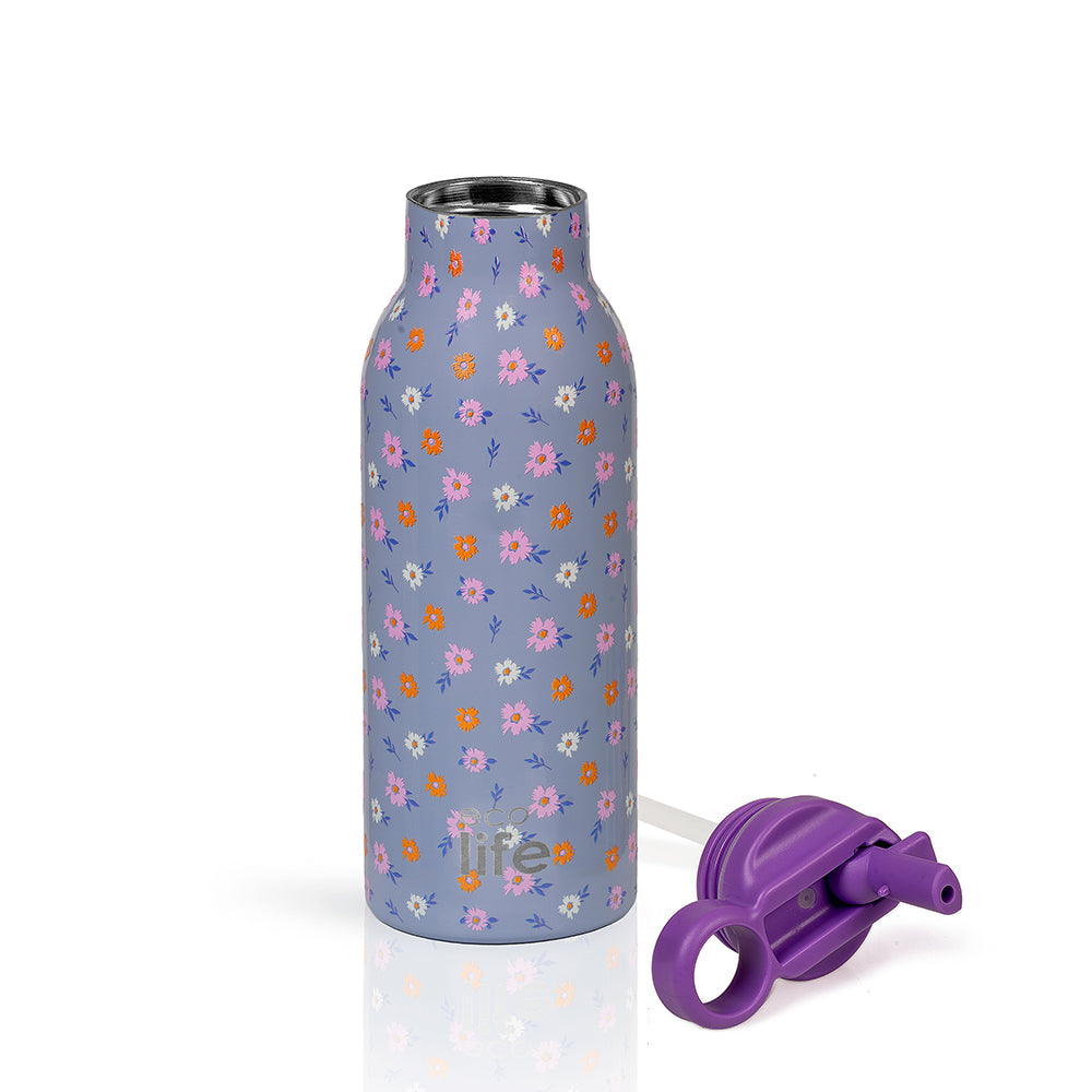 Ecolife Ανοξείδωτο Παγούρι Θερμός Flower Bloom 550ml