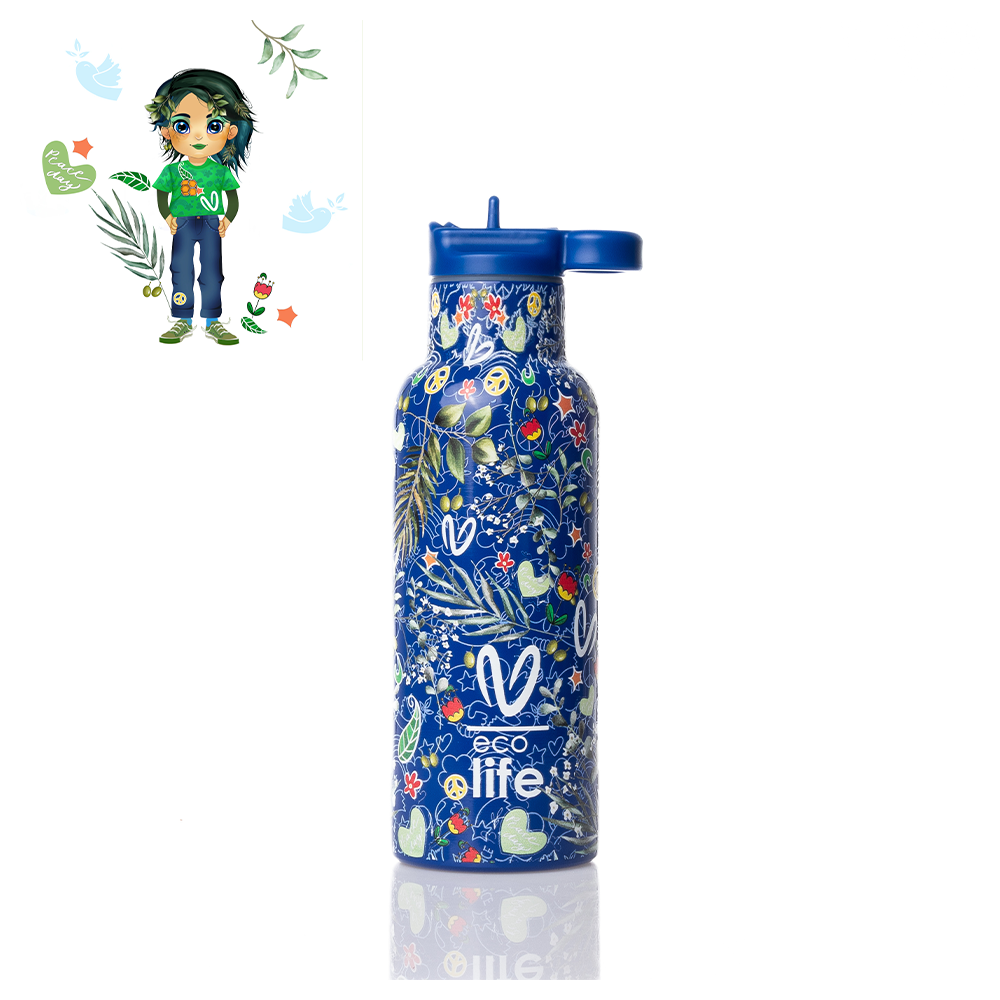 EcolifeEcolife Ανοξείδωτο Παγούρι Θερμός Vasiliki - Blue 500mlpapell.gr