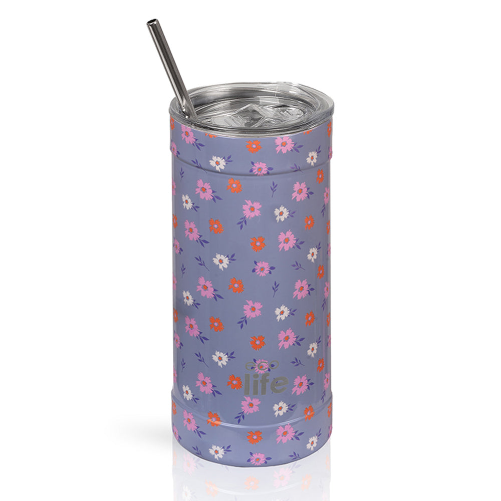 Ecolife Coffee Θερμός Ανοξείδωτο Flower Bloom με Καλαμάκι 500ml