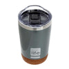 Ecolife Coffee Thermos Light Grey 370Ml Με Διαφανο Καπακι