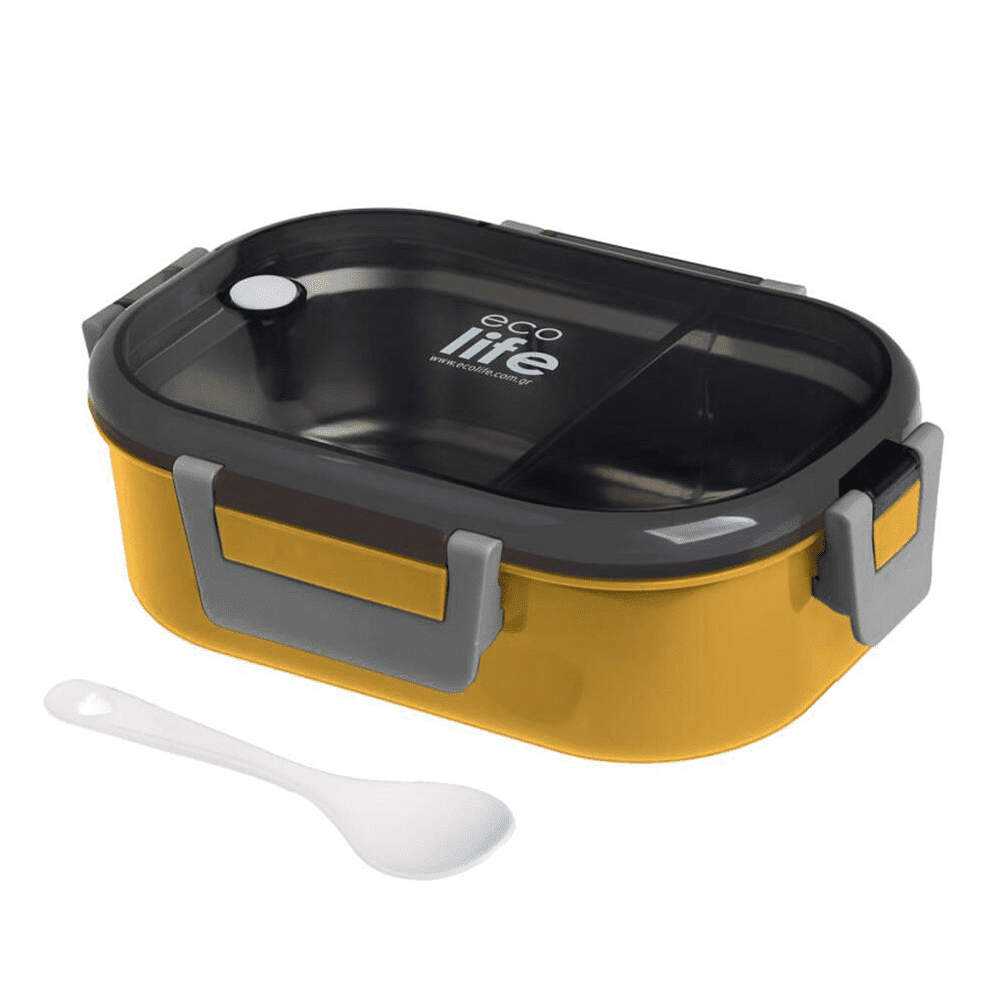 EcolifeEcolife Φαγητοδοχείο Με Χώρισμα  Κίτρινο 900 mlpapell.gr