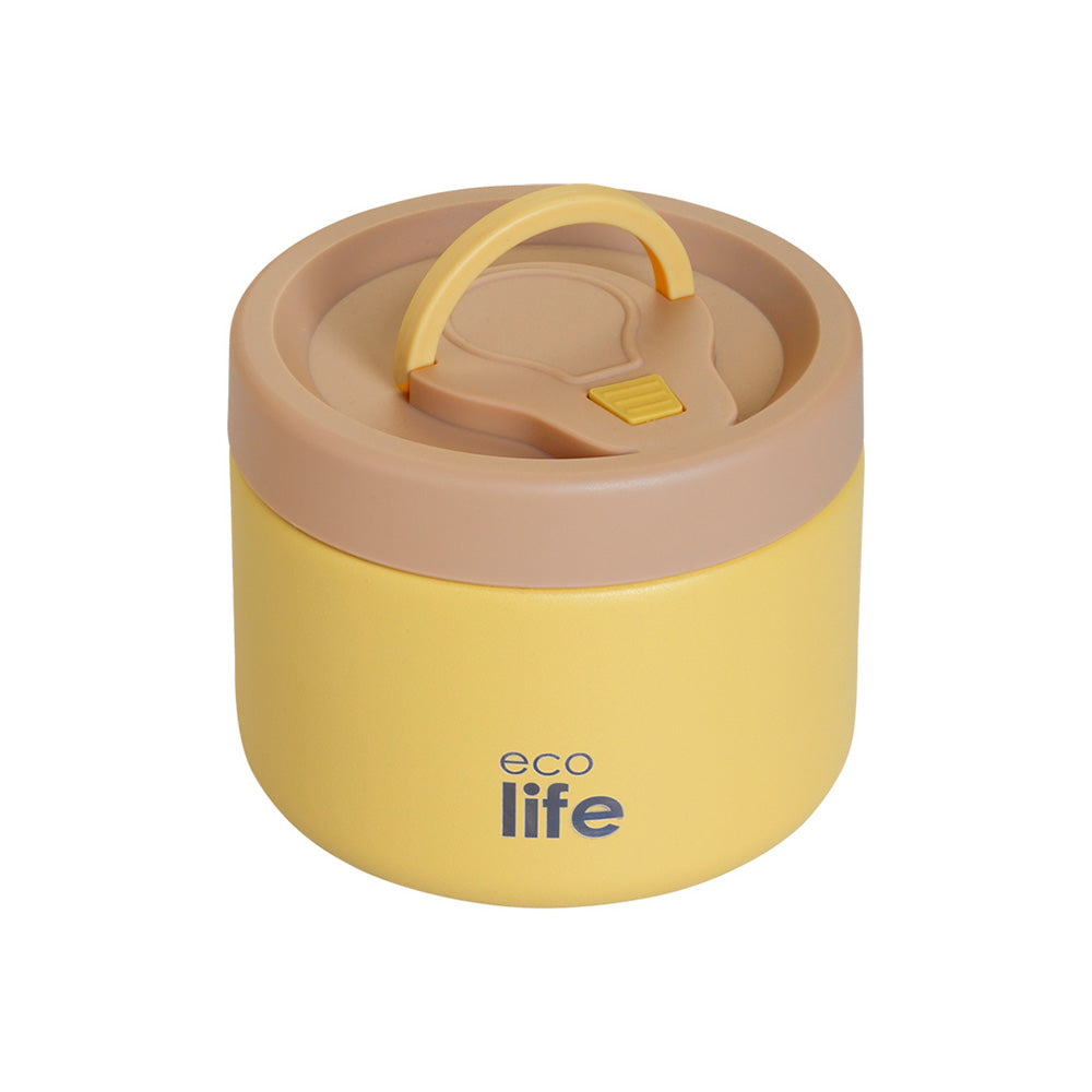 ECOLIFEEcolife Φαγητοδοχείο Θερμός Στρόγγυλο Κίτρινο 650 mlpapell.gr