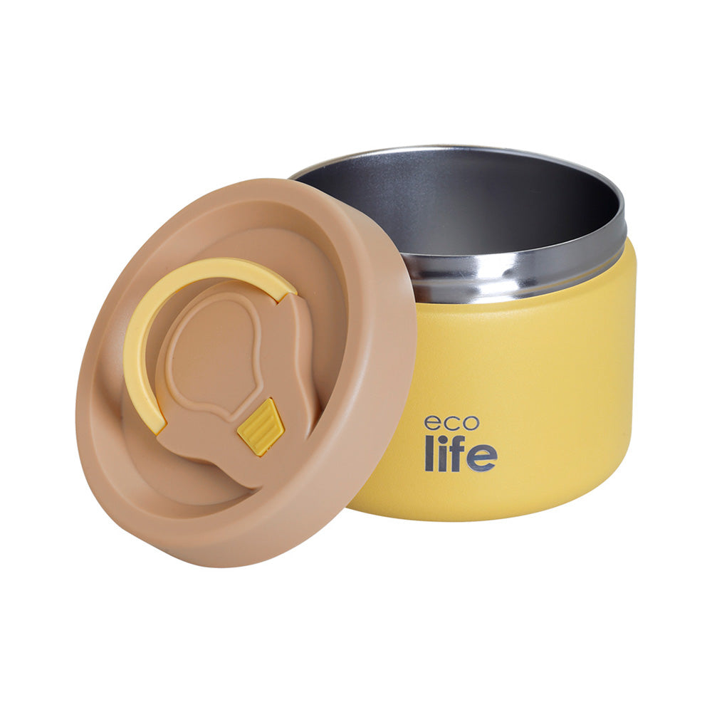 ECOLIFEEcolife Φαγητοδοχείο Θερμός Στρόγγυλο Κίτρινο 650 mlpapell.gr