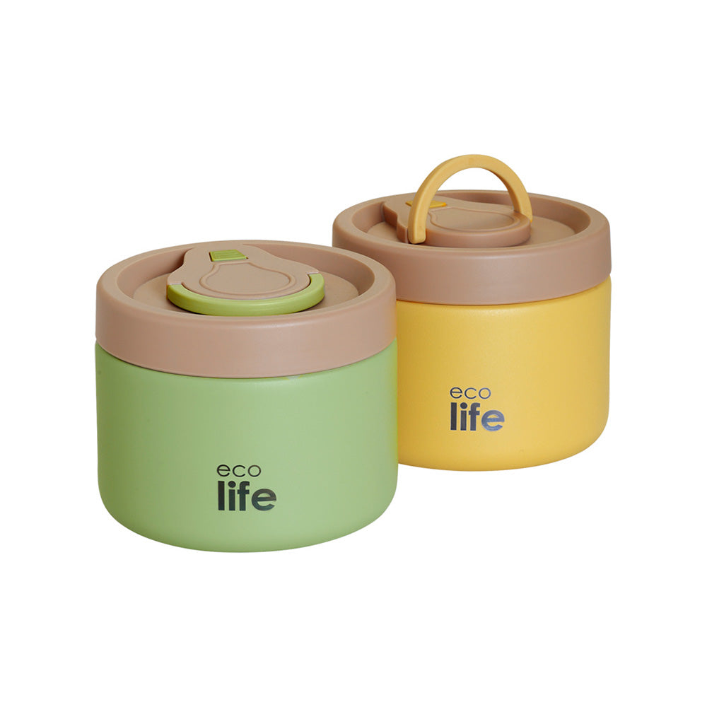 ECOLIFEEcolife Φαγητοδοχείο Θερμός Στρόγγυλο Κίτρινο 650 mlpapell.gr