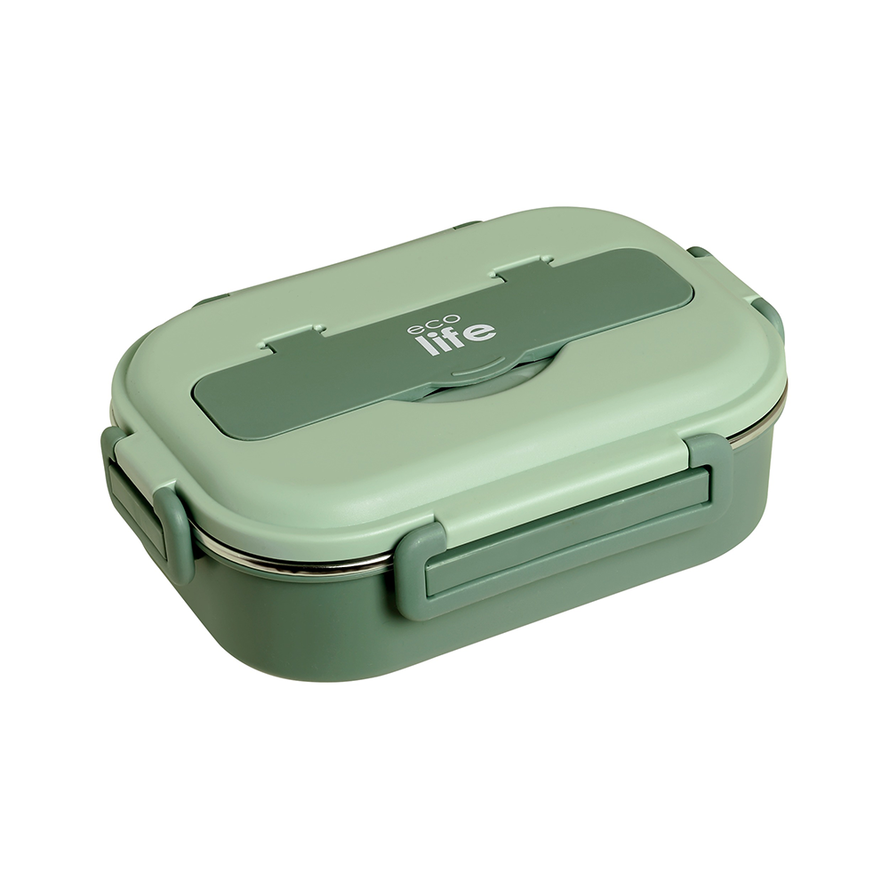 Ecolife Φαγητοδοχείο 3 Θέσεων Πράσινο 1 Ltr