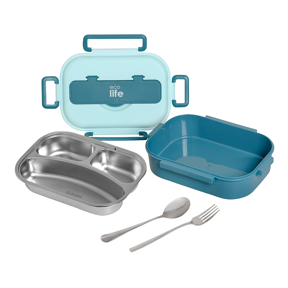 ECOLIFEEcolife Γαλάζιο Φαγητοδοχείο 3 Θέσεων 1 Ltrpapell.gr