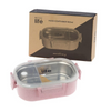 Ecolife Φαγητοδοχείο Με Χώρισμα  Light Pink 900 ml