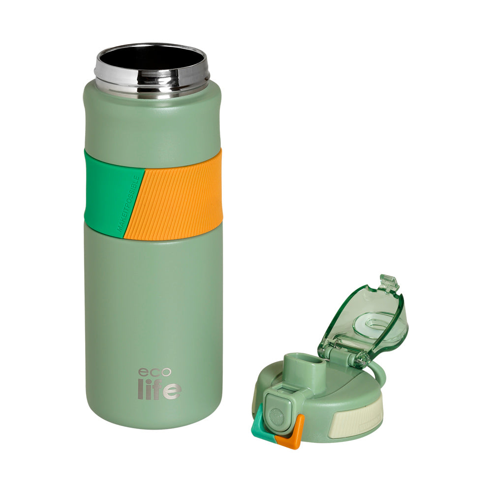 Ecolife Μεταλλικό Μπουκάλι Θερμός Green 550 ml