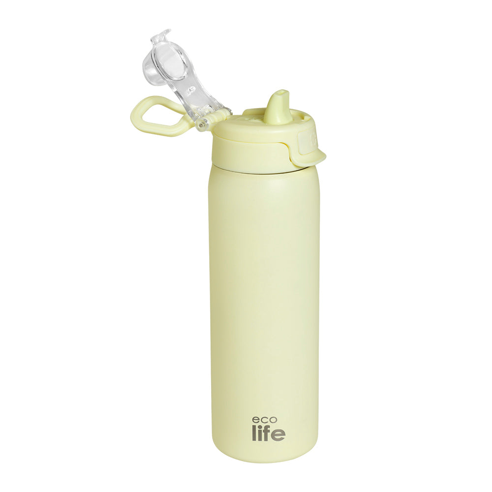 Ecolife Μεταλλικό Μπουκάλι Θερμός Off White 650 ml