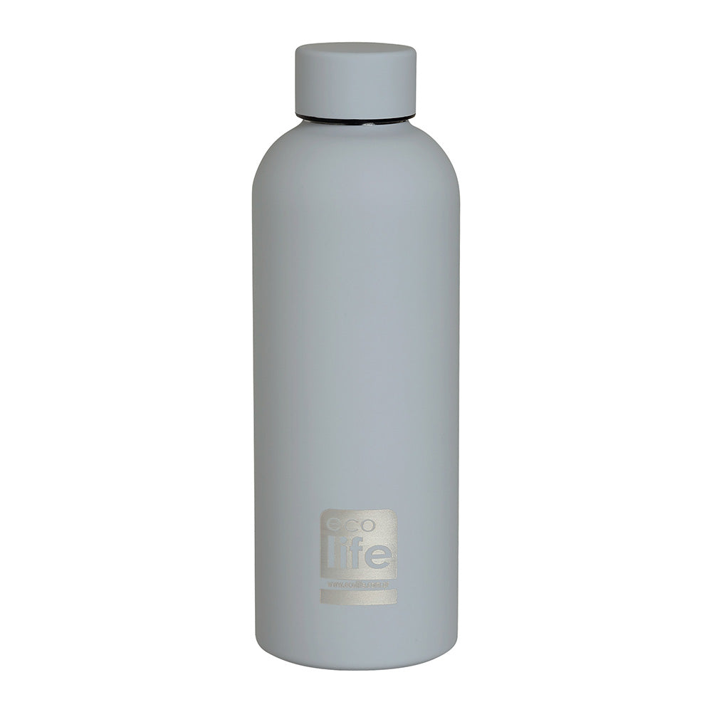 Ecolife Μεταλλικό Μπουκάλι Θερμός Smokey Grey 500 ml