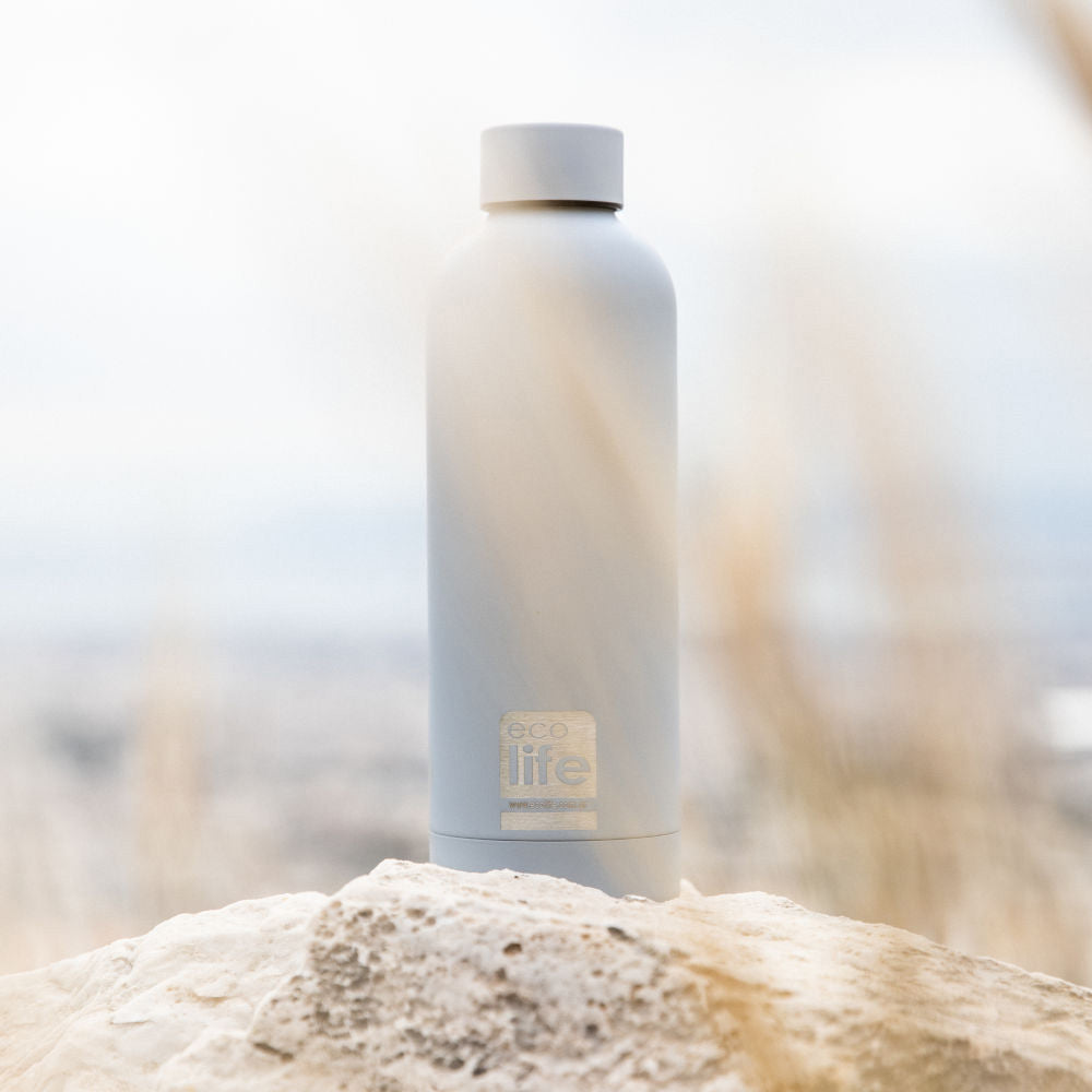 Ecolife Μεταλλικό Μπουκάλι Θερμός Smokey Grey 500 ml