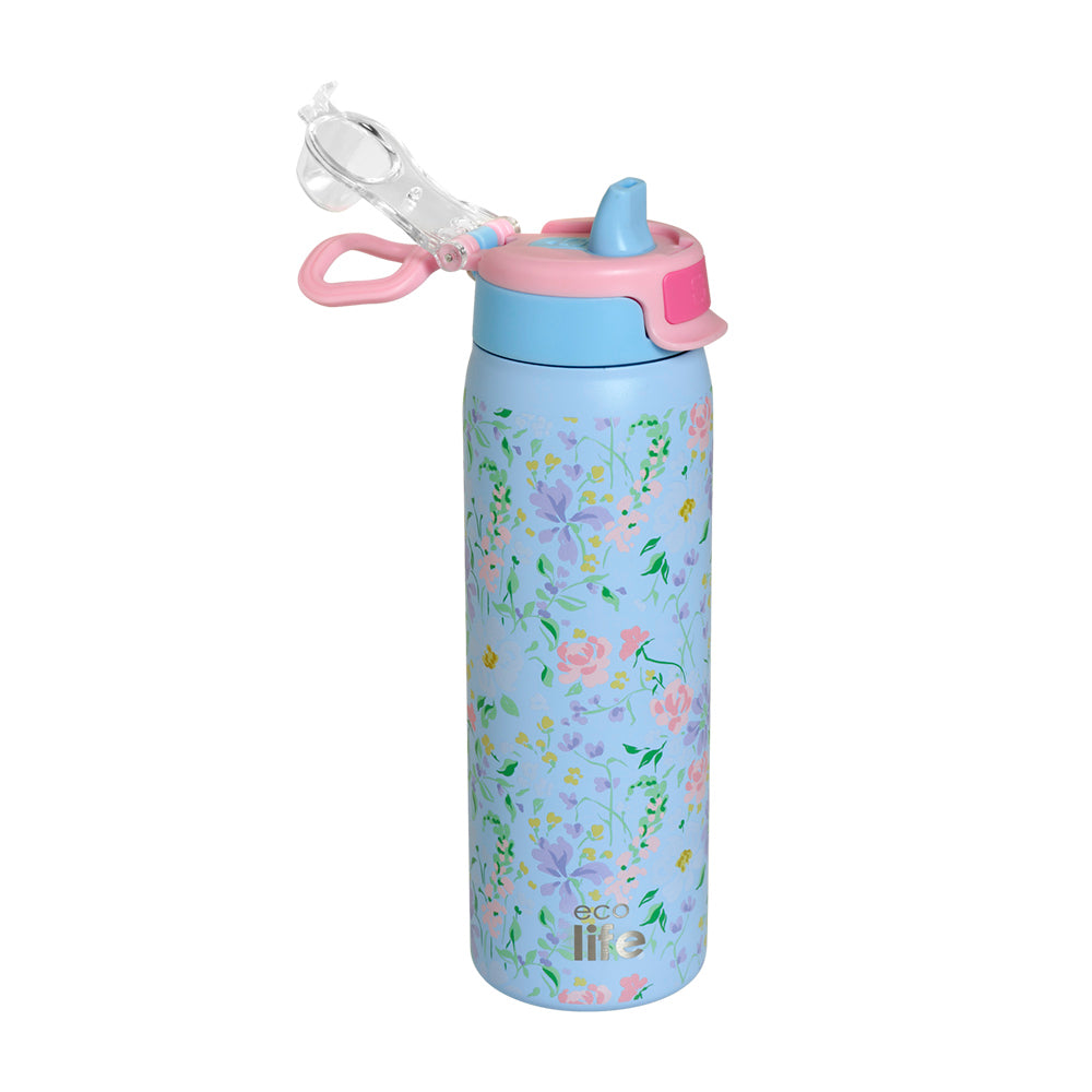 Ecolife Μεταλλικό Μπουκάλι Θερμός Springtime 650 ml