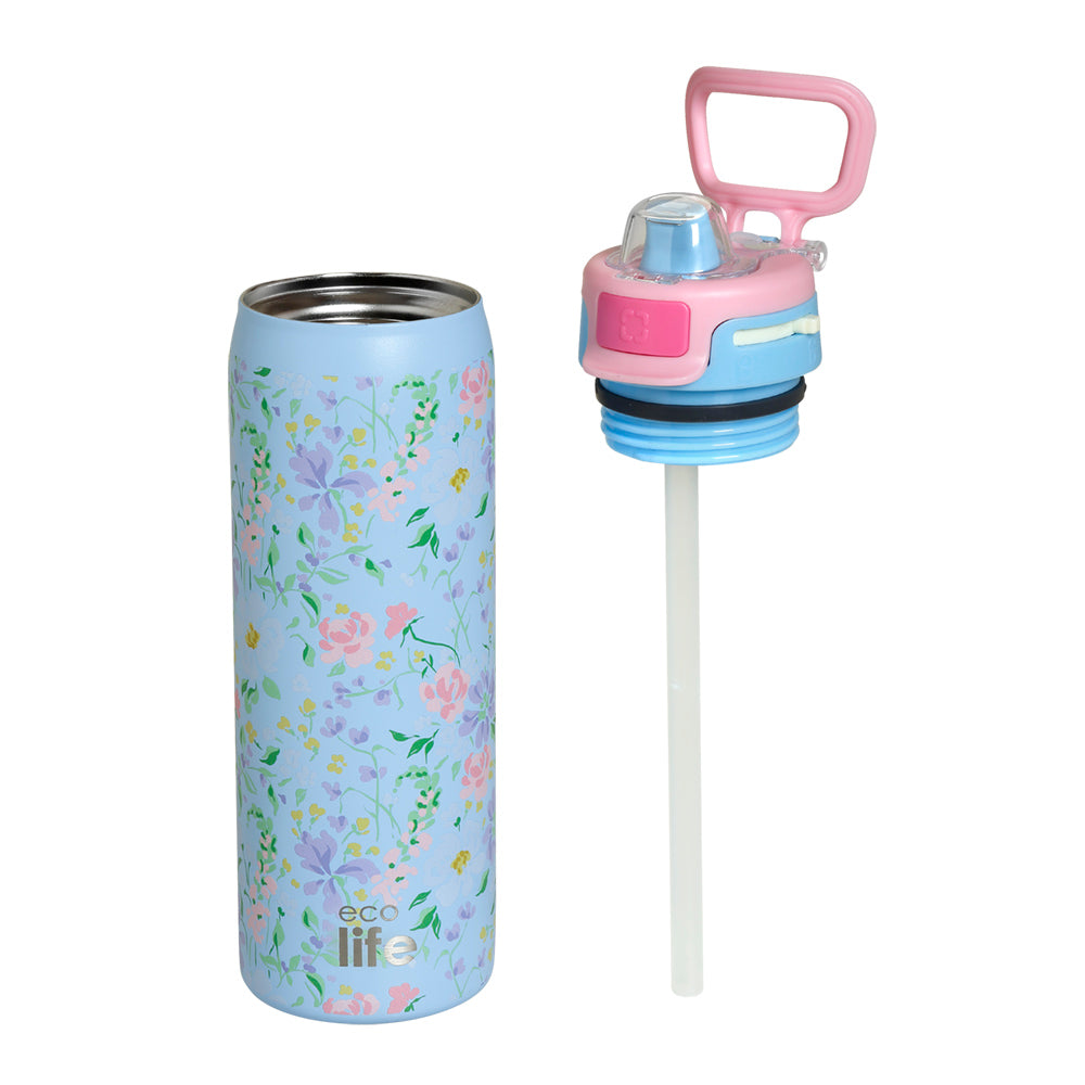 Ecolife Μεταλλικό Μπουκάλι Θερμός Springtime 650 ml