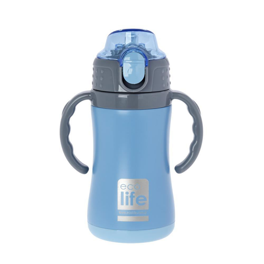 Ecolife Μεταλλικό Θερμός Παιδικό Μπλε 300 ml 