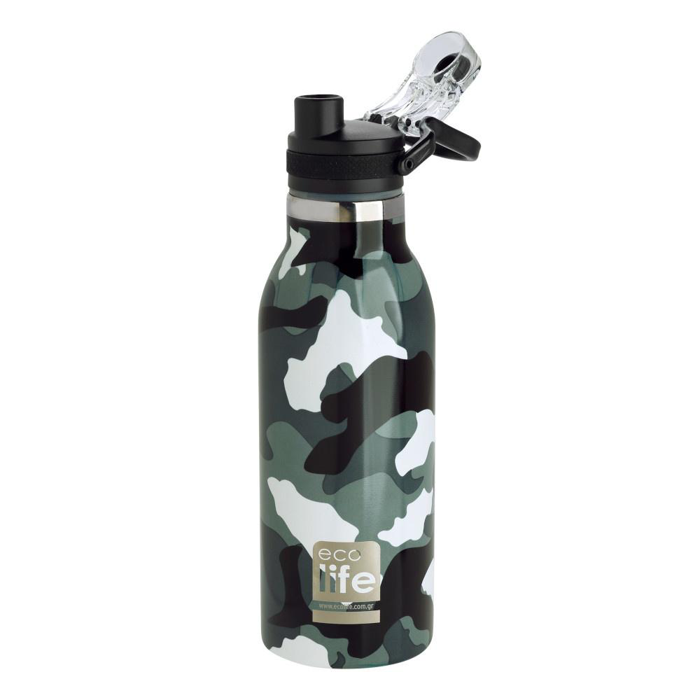 ECOLIFEEcolife Μεταλλικό Θερμός Camouflage 550 mlpapell.gr