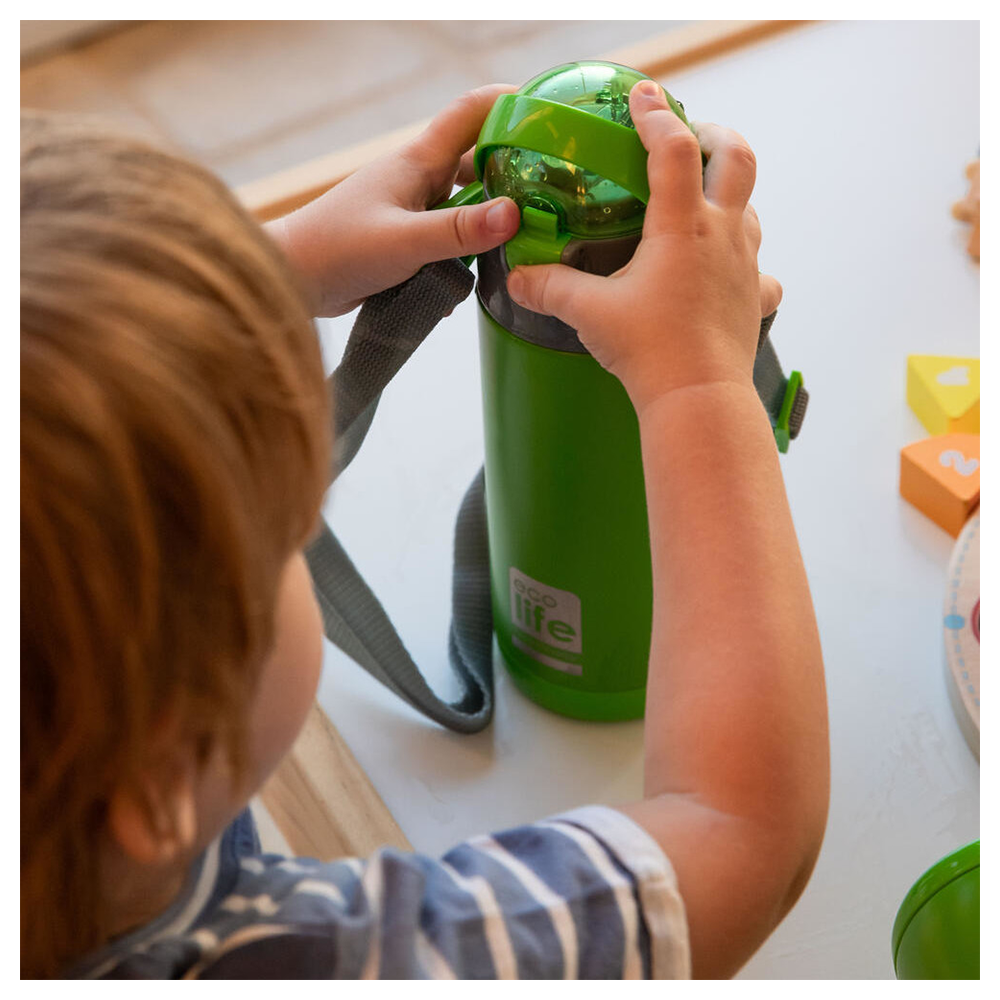 ECOLIFEEcolife Μεταλλικό Θερμός Παιδικό Πράσινο 400 mlpapell.gr