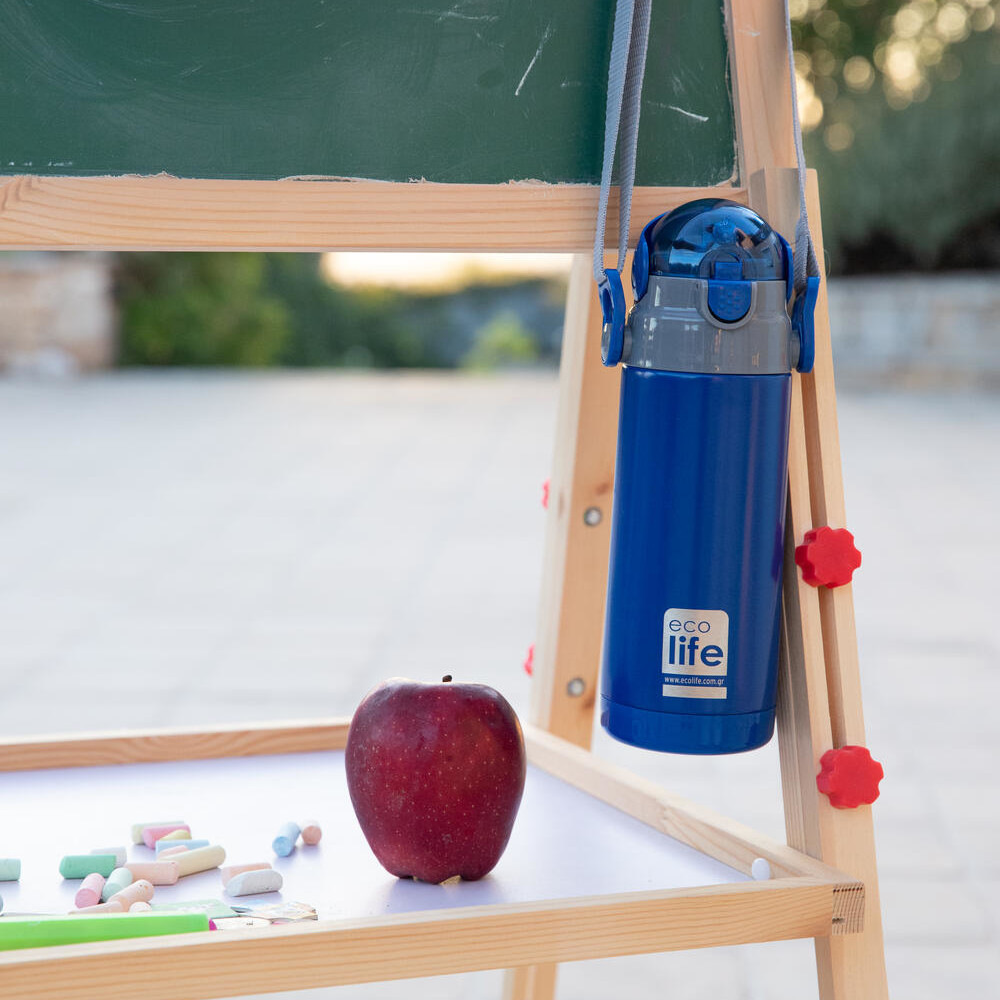 Ecolife Μεταλλικό Θερμός Παιδικό Σκούρο Μπλε 400 ml