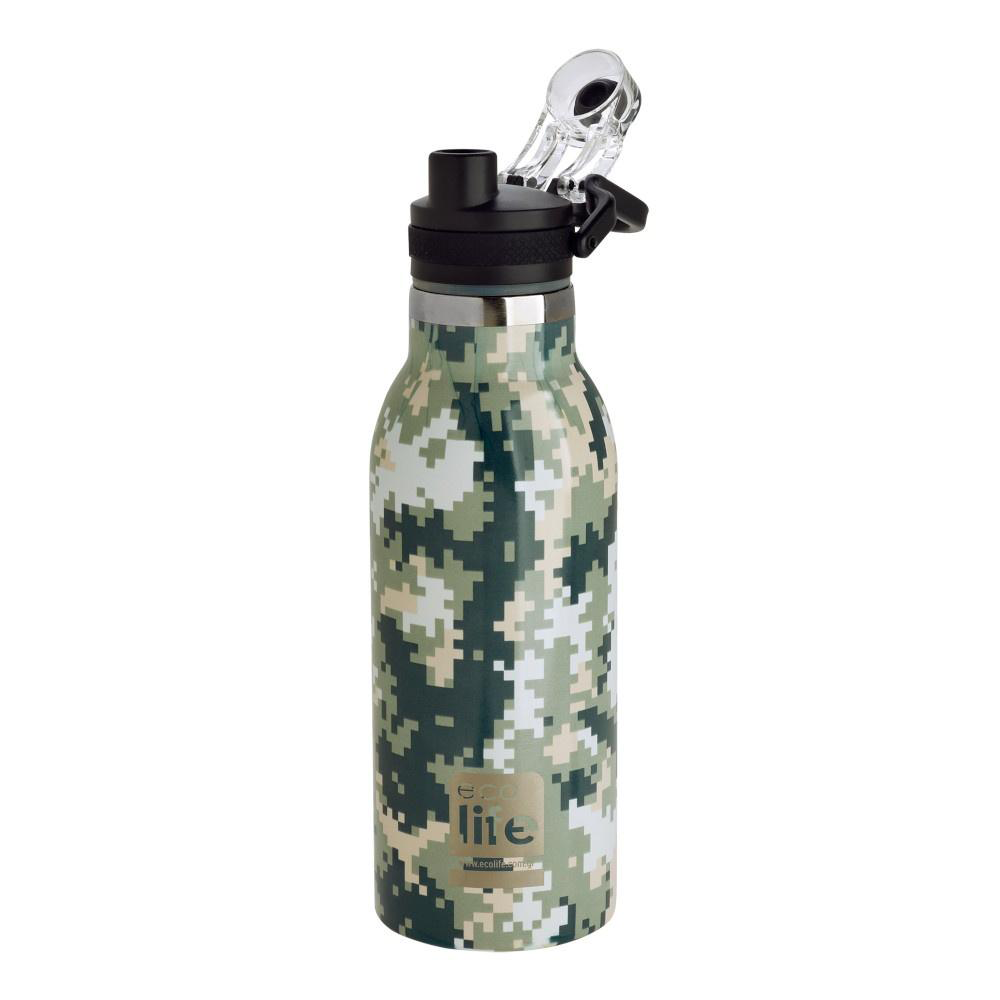 Ecolife Μεταλλικό Θερμός Pixels 550 ml