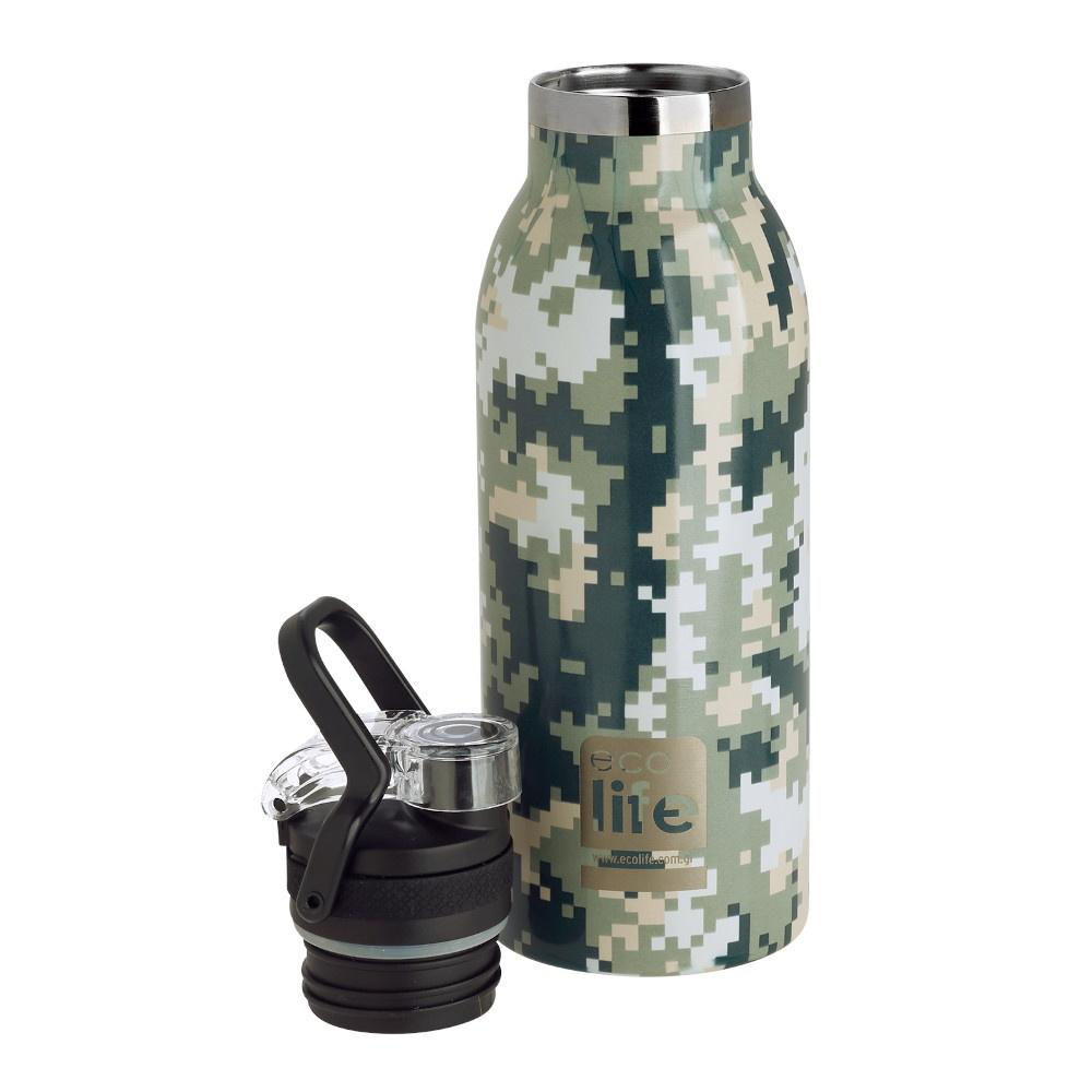 Ecolife Μεταλλικό Θερμός Pixels 550 ml