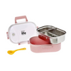 Ecolife Φαγητοδοχείο Με Χώρισμα  Light Pink900 ml