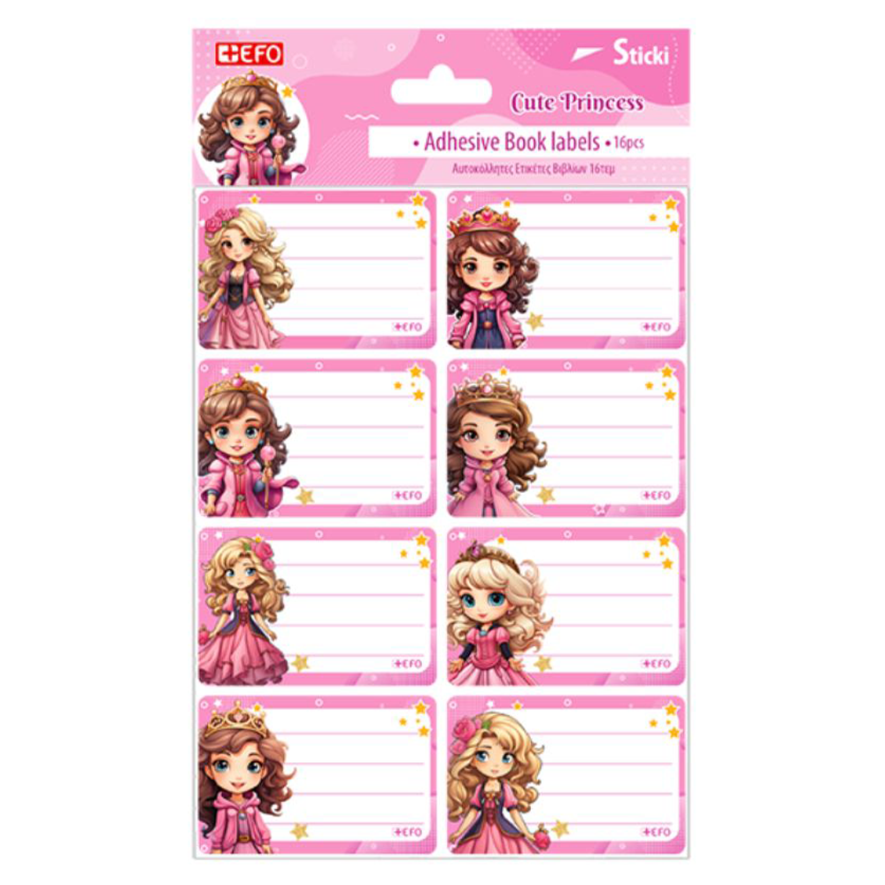 +Efo Αυτοκόλλητες Ετικέτες “Cute Princess”  16 τεμάχια