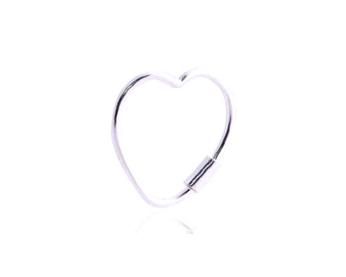 Ασημενιος Κρικος Μυτης Καρδια 0,7Χ1Μμ