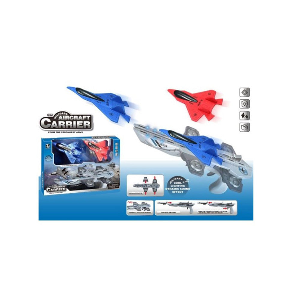 Εκτοξευτήρας Αεροπλανοφόρο Με 2 Αεροσκάφη, Ήχο Και Φως 38X7X24εκ