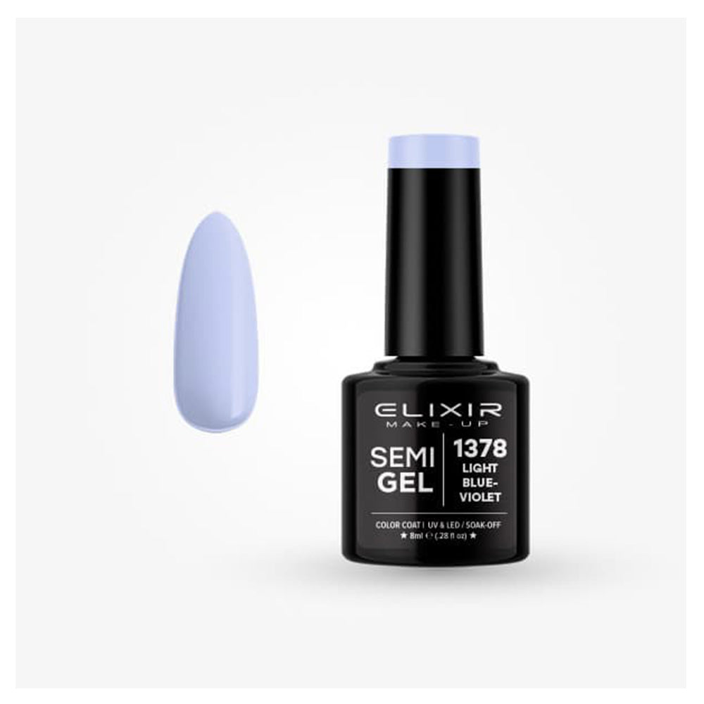 Elixir Ημιμόνιμο Βερνίκι #1378 Light Blue-Violet 8ml