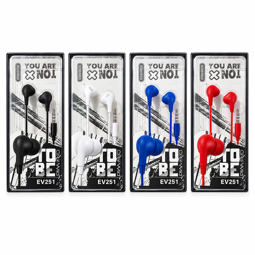 Elmcoei Ενσύρματα Ακουστικά Handsfree με Jack 3.5mm σε 4 Χρώματα - 1 Τμχ