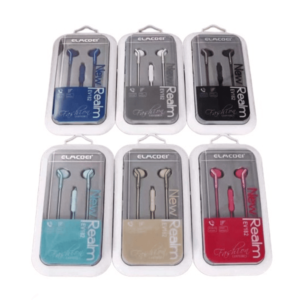 Ενσυρματα Ακουστικα Elmcoei Ev-182 Διαφορα Χρωματα