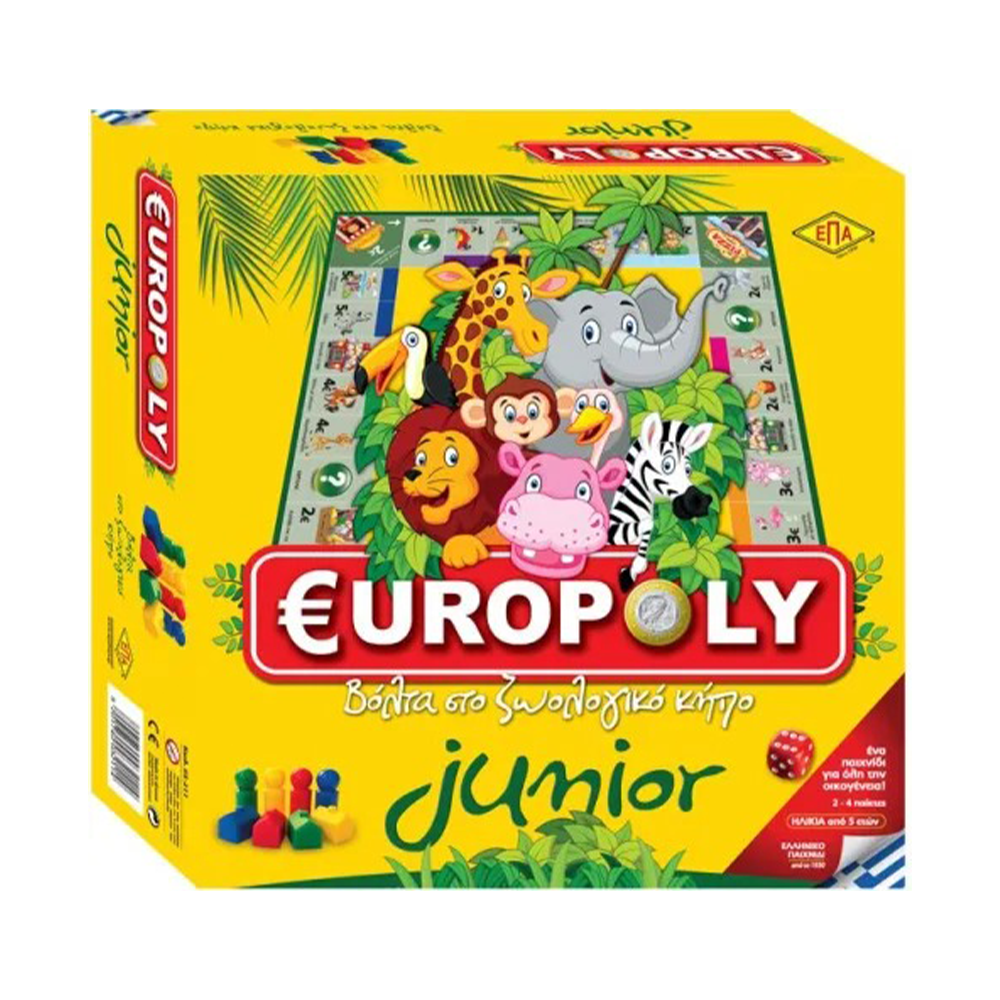 Epa Toys Επιτραπέζιο Παιχνίδι Europoly Junior Βόλτα Στο Ζωολογικό Κήπο