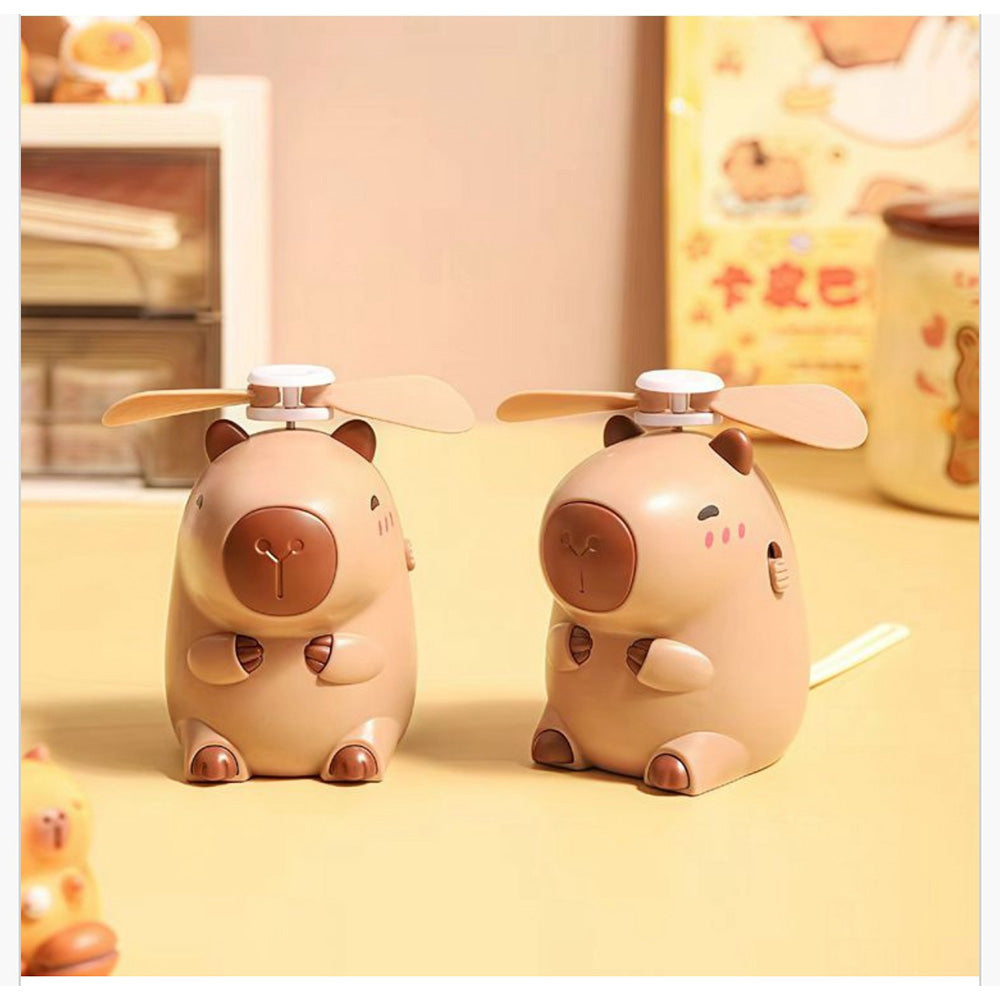OEMΕπαναφορτιζόμενο Ανεμιστηράκι Χειρός Capybara 9 Εκ - 1  Τμχpapell.gr