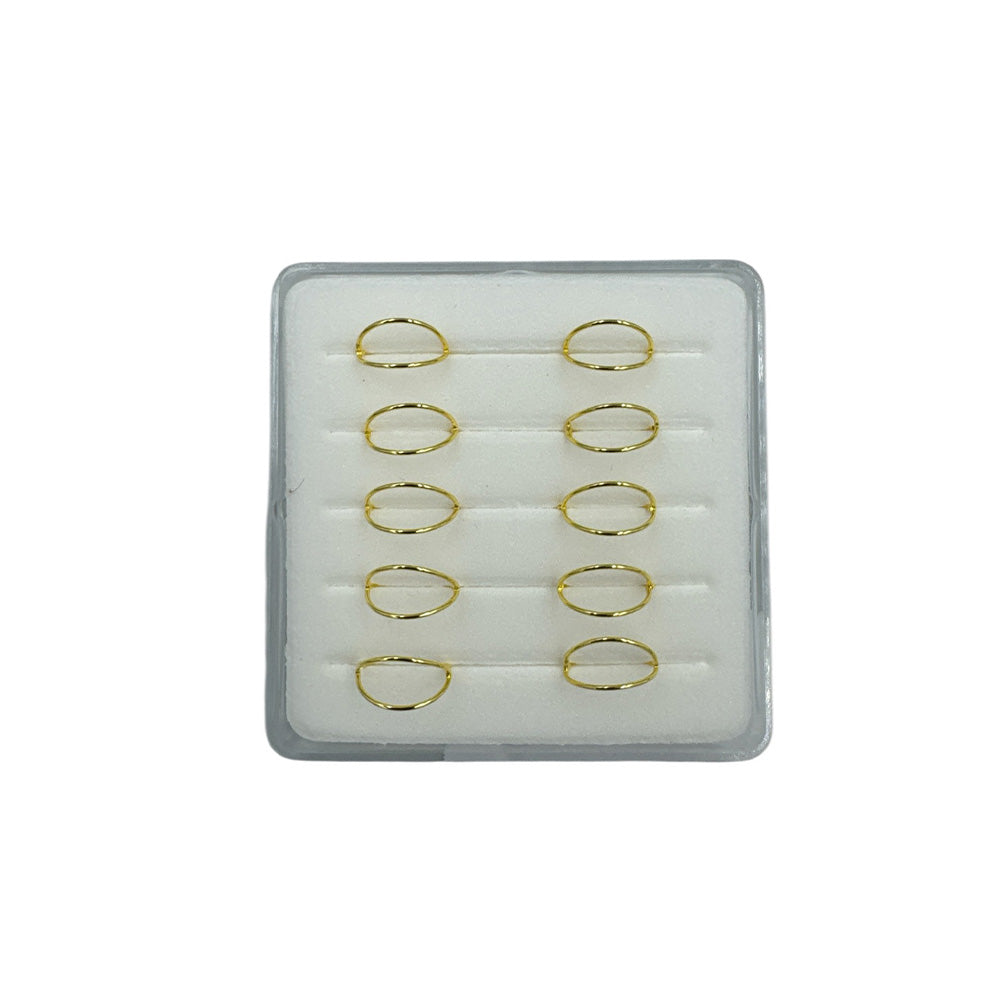 AsimiAsimi Επίχρυσος Διπλός Κρίκος Μύτης 10mm - 1 Τμχpapell.gr