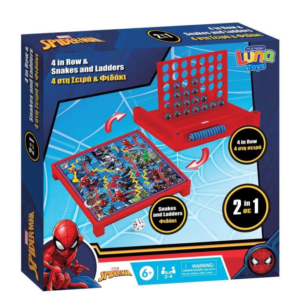 Επιτραπεζιο Παιχνιδι 4 Στην Σειρα &Amp; Φιδακι Spiderman 29X29X6Εκ