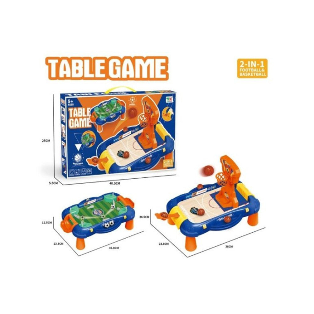 Επιτραπέζιο Ποδοσφαιράκι-Μπασκετάκι 2 Σε 1 40X6X25εκ