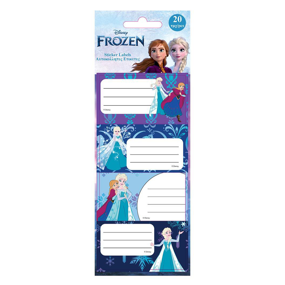 Ετικέτες Αυτοκόλλητες Frozen 20 Τεμάχια (5 Φύλλα)