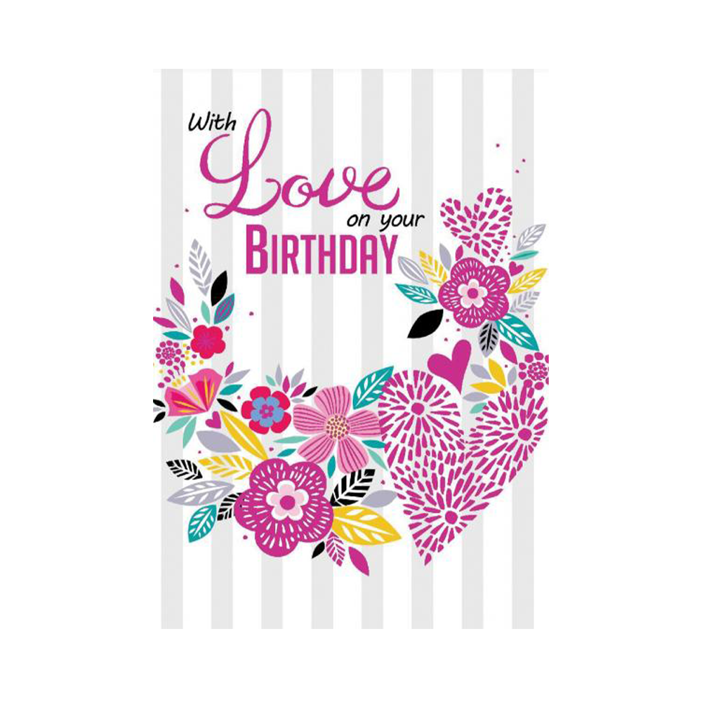 SpadiΕυχετήρια Κάρτα Γιορτή- Γενέθλια Πολυτελείας ''Blooming Day'' With Love On Your Birthdaypapell.gr