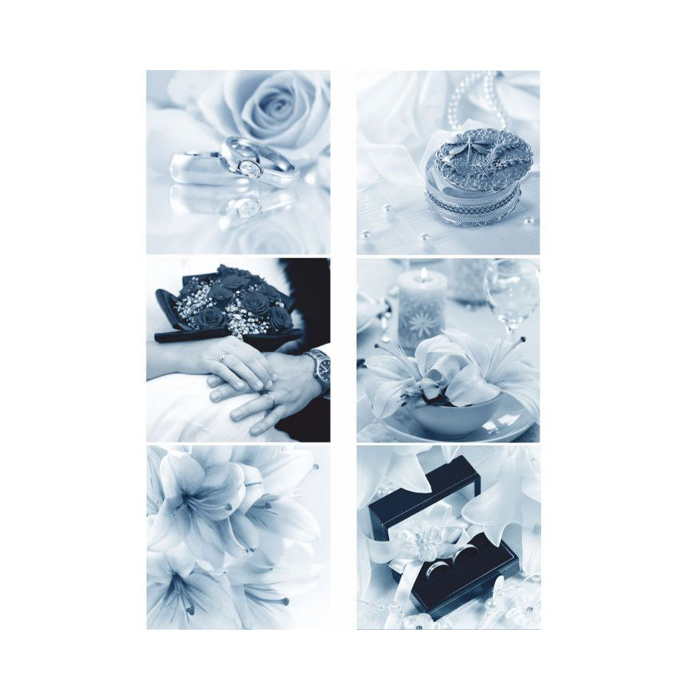 Ευχετήρια Κάρτα Γάμου Ασπρόμαυρη 9x11 Εκ