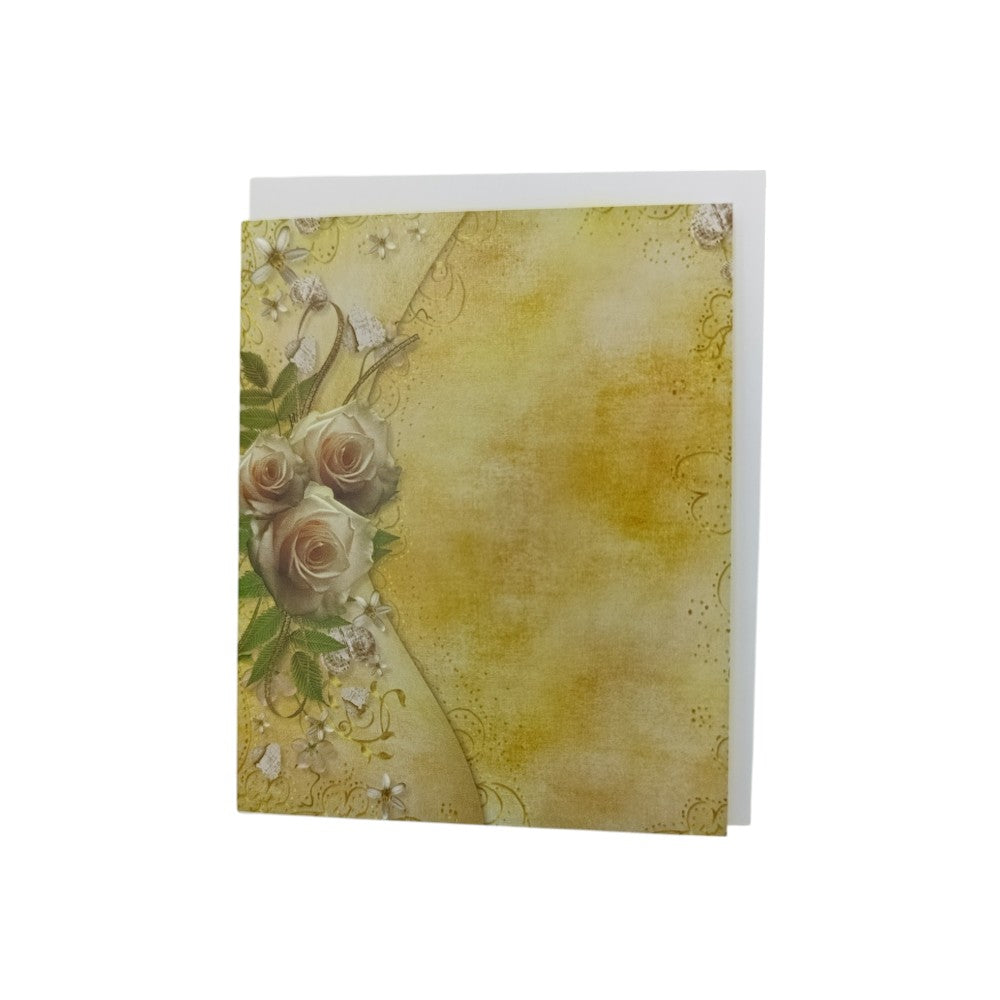 ManiakasΕυχετήρια Κάρτα Τριαντάφυλλα Χρυσήpapell.gr