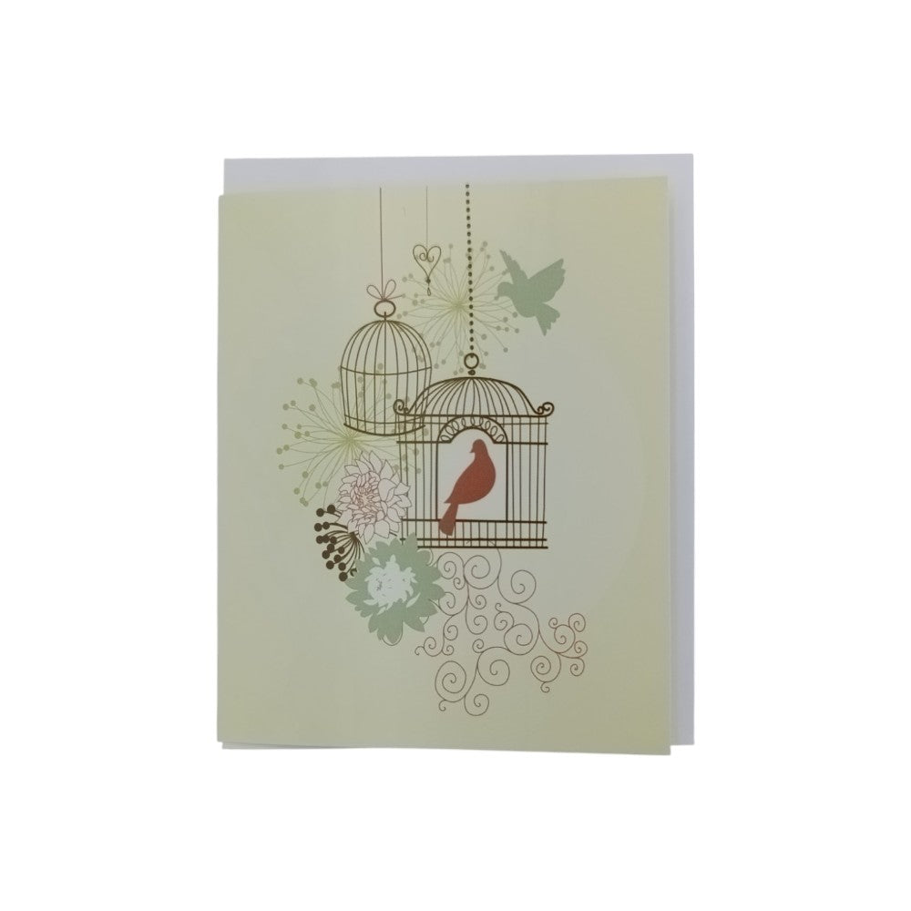 ManiakasΕυχετήρια Κάρτα Πουλάκι Σε Κλουβίpapell.gr