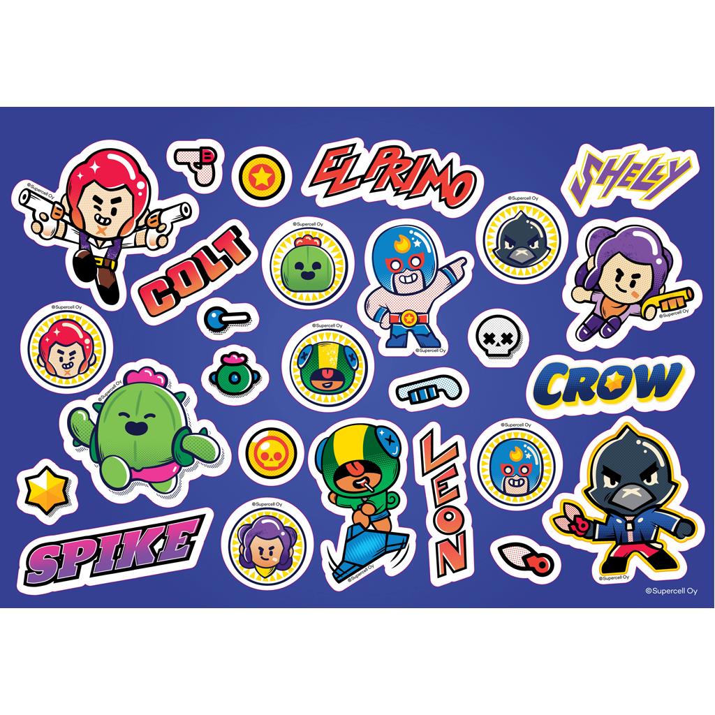 Μπλοκ Ζωγραφικης Brawl Stars 23X33 40Φυλλα Αυτοκολλητα-Στενσιλ- 2Σελ Χρ 2Σχ