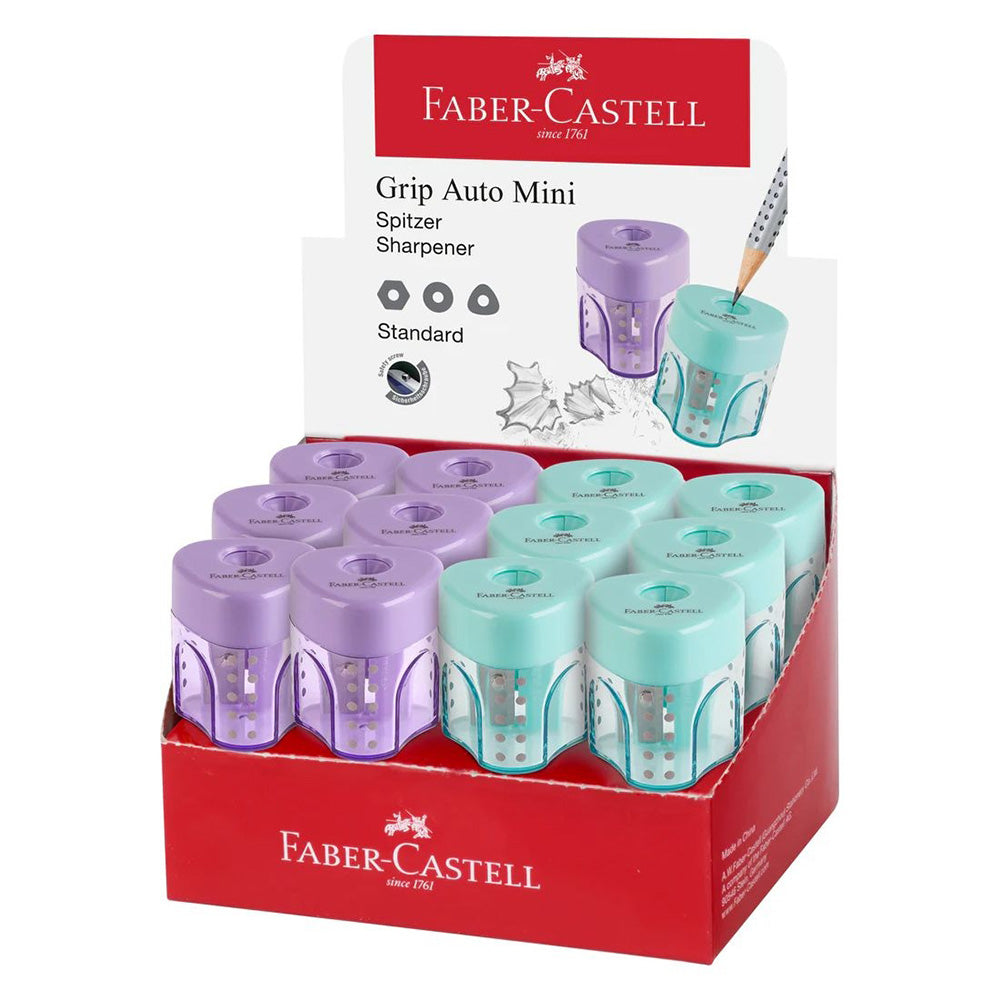 Faber-Castell Ξύστρα Βαρελάκι Grip Mini 2 Χρώματα- 1 Τμχ