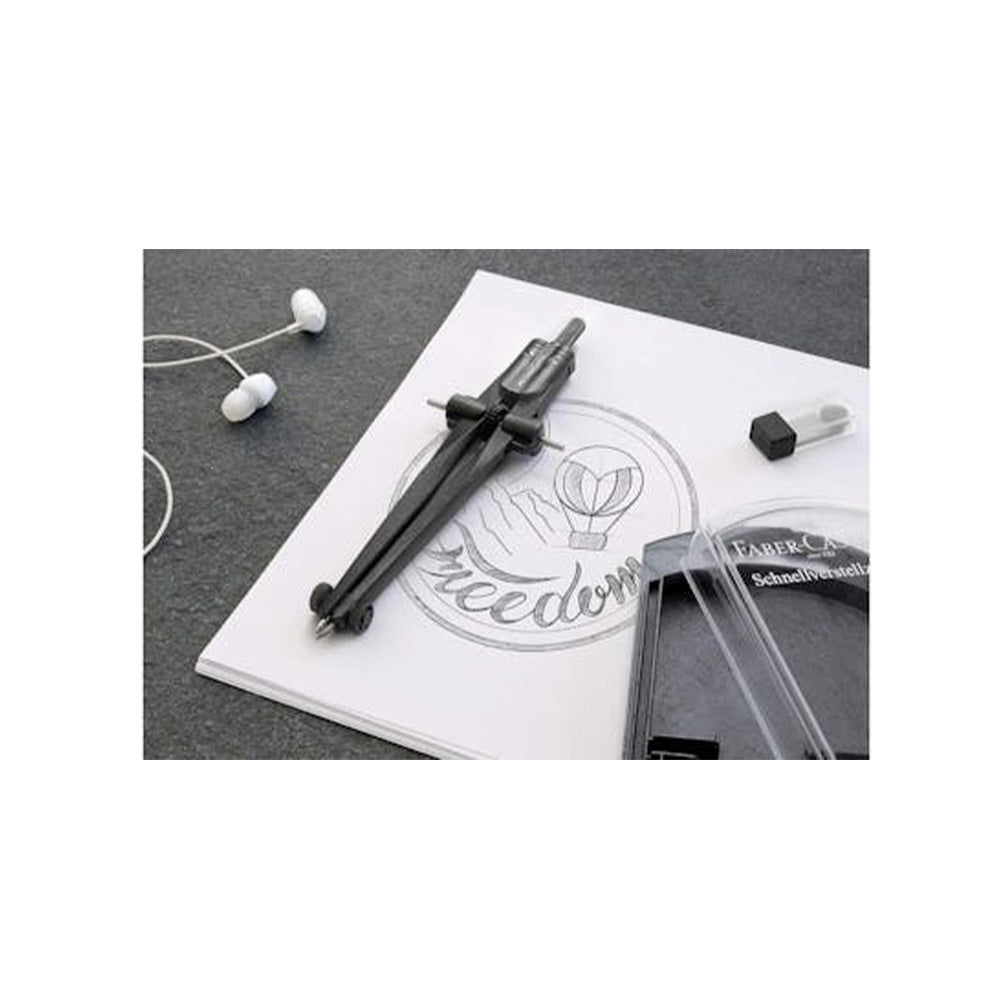 Faber Castell Διαβήτης Μηχανισμό Εύκολης Ρύθμισης Stream Mαύρο
