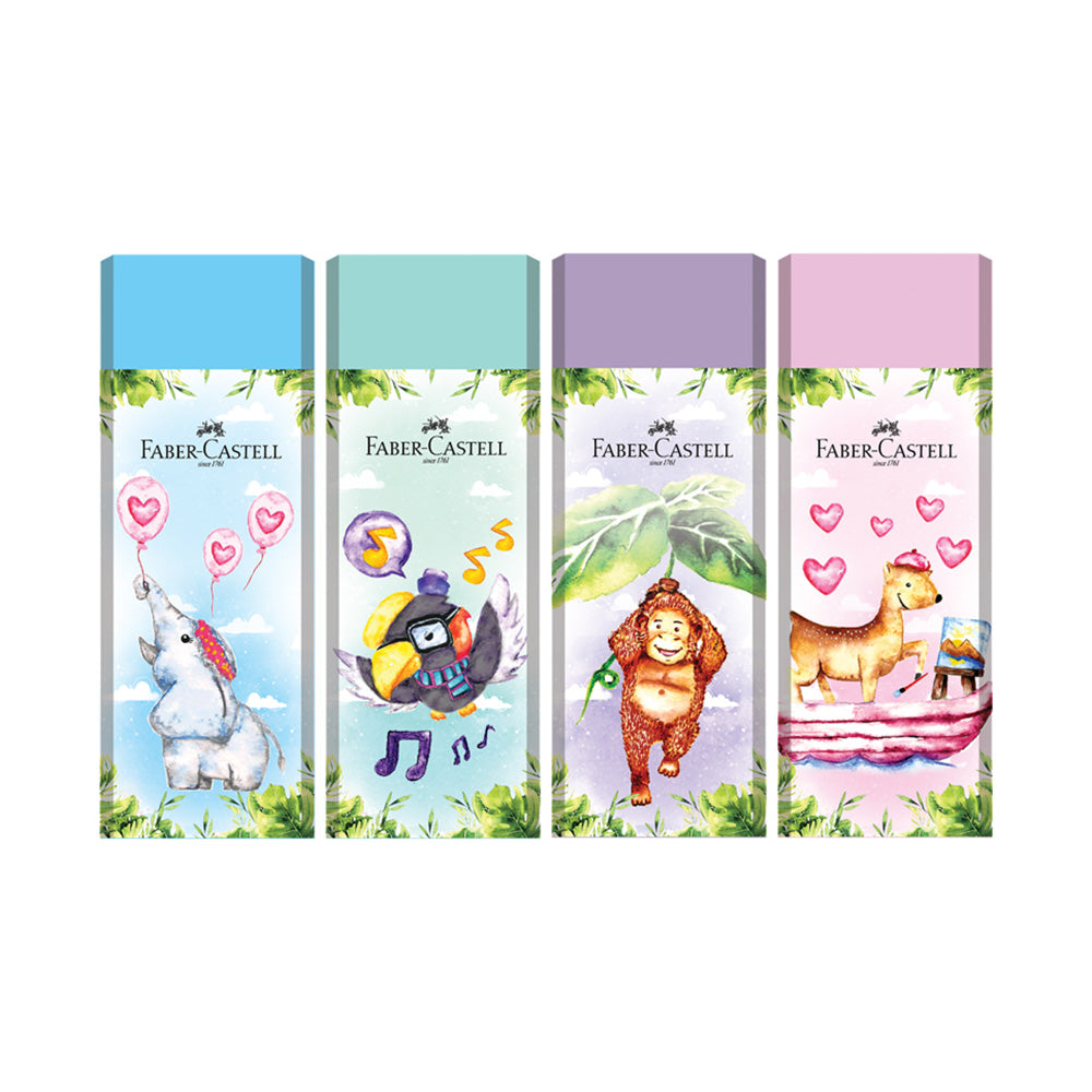 Faber Castell Γόμα Happy Jungle 4 Σχέδια - 1 Τμχ