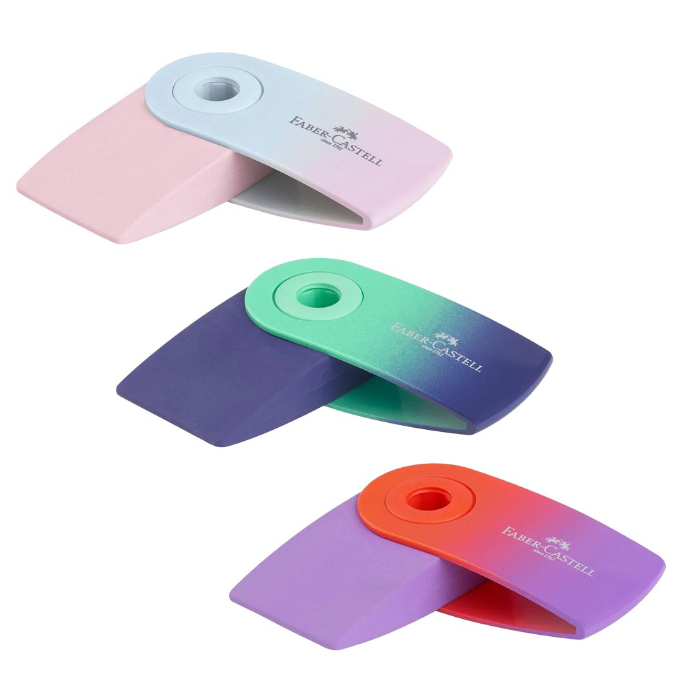 Faber-Castell Γόμα Mini Sleeve Flow Pastel σε 3 Χρώματα - 1 Τεμάχιο